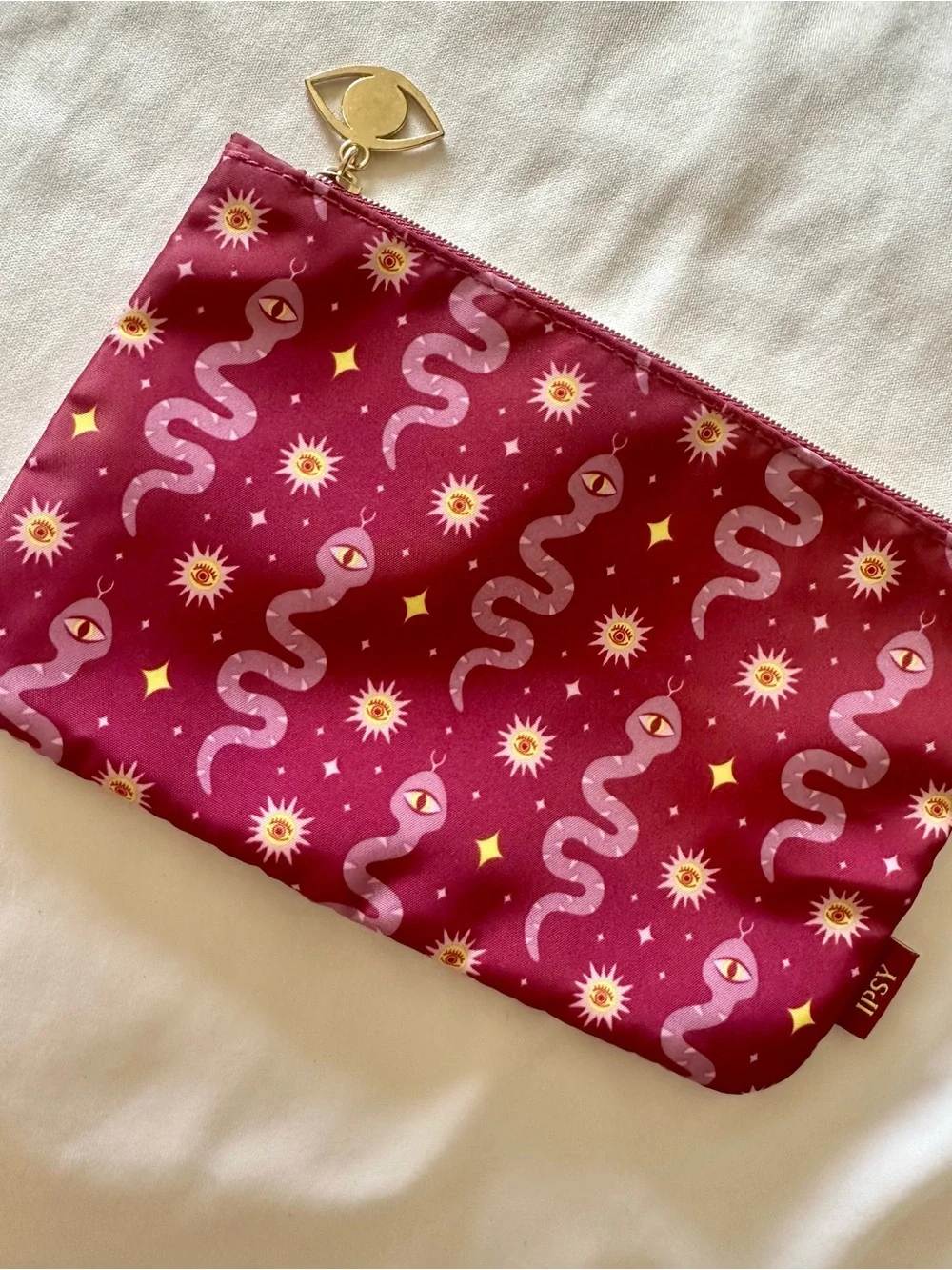 Ipsy Cosmetic Bag Set - Pink, Hot Pink, White, Gold, Peach, Burgundy